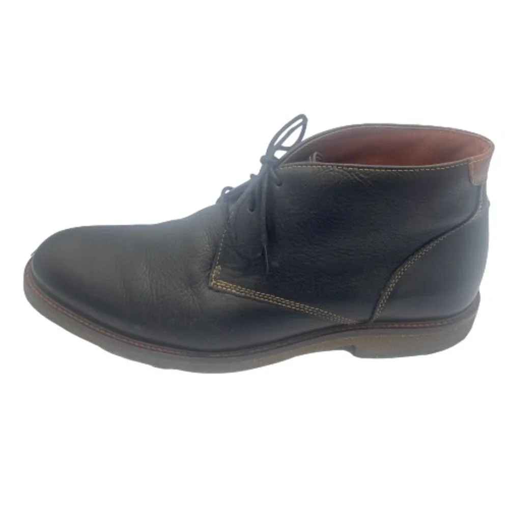 Johnston & Murphy Copeland 25-2021 Men's 11.5 M Boot Black Leather Ankle Chukka